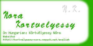 nora kortvelyessy business card